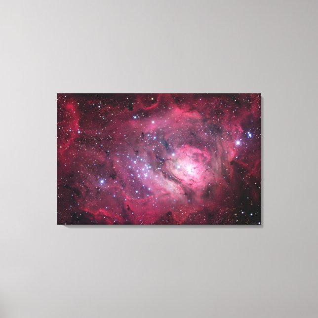 M8, The Lagoon Nebula in Sagittarius Canvas Print (Front)