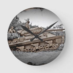 M-10 Tank Destroyer WWII Round Clock