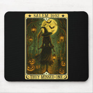 M 1692 Halloween Witch They Missed One Tarot Card Mouse Mat