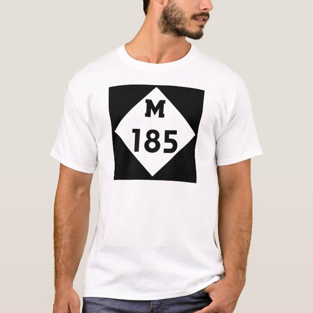 M-185   Mackinac Island Michigan Highway T-Shirt (Front)