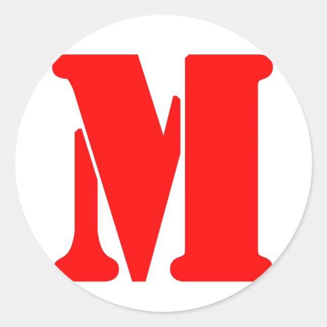 M_2 CLASSIC ROUND STICKER (Front)