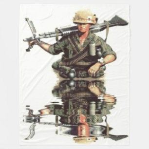 M-60 IN VIETNAM FLEECE BLANKET