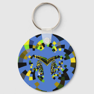 M Blue Key Ring