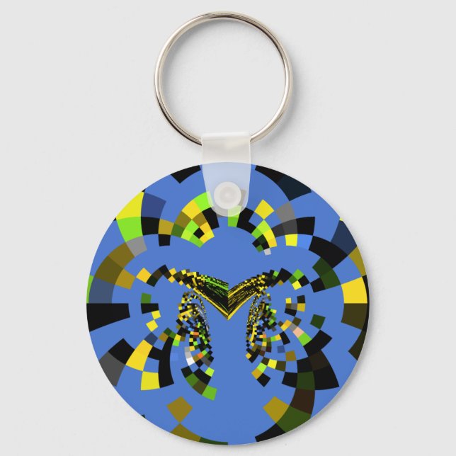 M Blue Key Ring (Front)