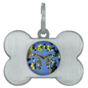 M Blue Pet Name Tag