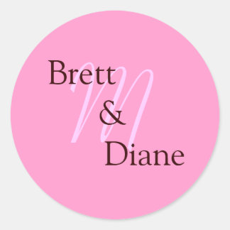M, Brett       &               Diane Classic Round Sticker