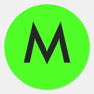 M CLASSIC ROUND STICKER