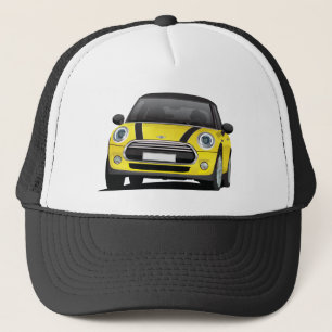 M Cooper S, yello with black stripes Trucker Hat