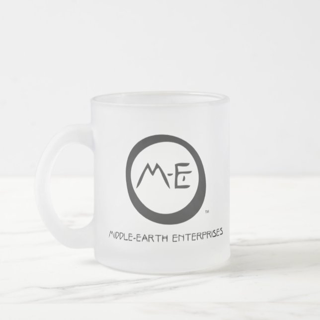 M-E MIDDLE-EARTH ENTERPRISES™ Frosted Glass Mug (Left)
