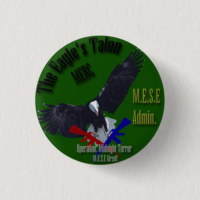M.E.S.E Airsoft Operation: Midnight Terror 3 Cm Round Badge (Front)