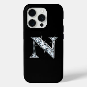 M Faux Diamond Monogram iPhone 15 Pro Case