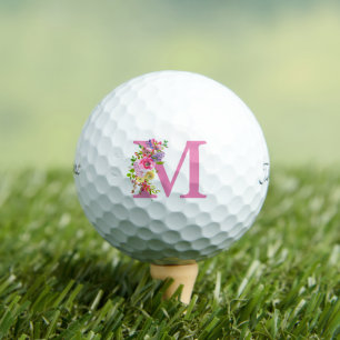 M Floral Golf Balls