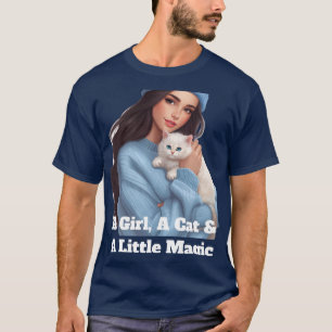M for Magic Girl - Letter M Orange Polk T-Shirt