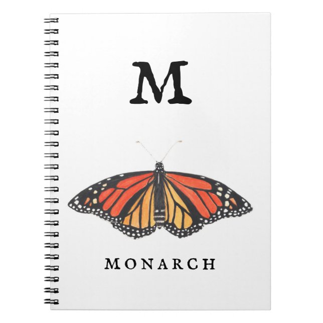 "M" for Monarch Notebook (Front)