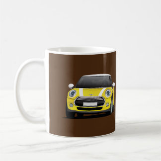 M Hatch Cooper S, two image mug, yellow - white Coffee Mug