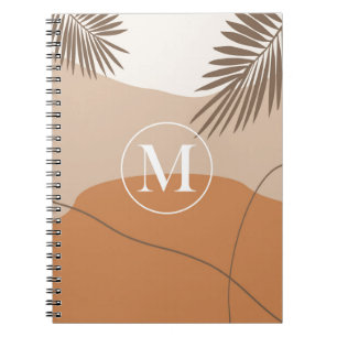 M - Initial Monogram Letter M Abstract Design Notebook