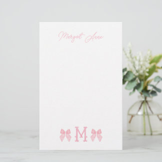 "M" Initial Stationary Stationery