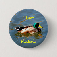 M is for Mallard - button