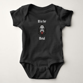 M is for Metal Metalhead Baby Bodysuit