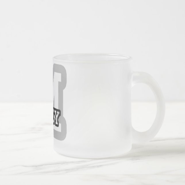 M is for Miley Frosted Glass Coffee Mug (Right)