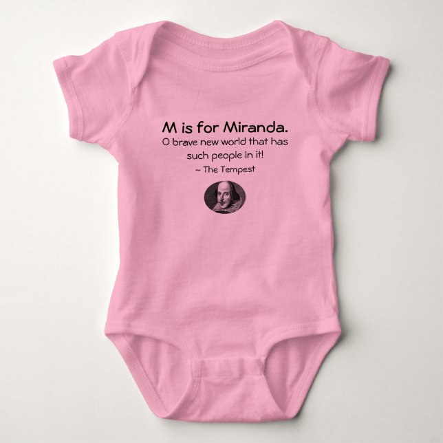 M is for Miranda • A Little Shakespeare Shirt (Front)