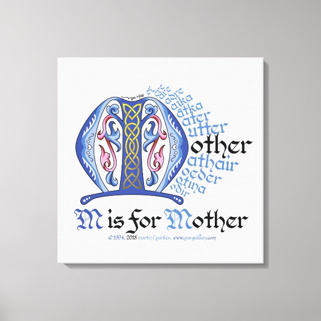 M is for Mother Canvas Print (Front)
