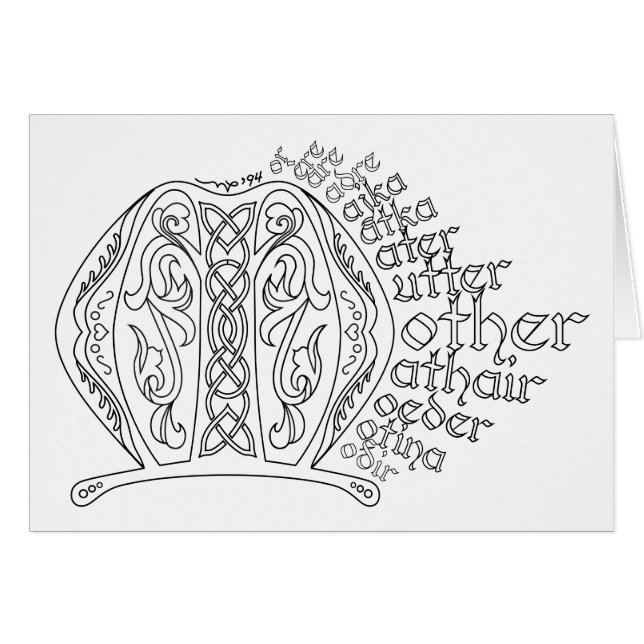 M is for Mother Colour-in Card (Front Horizontal)