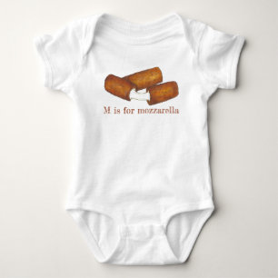M is for Mozzarella Cheese Sticks Junk Food Foodie Baby Bodysuit