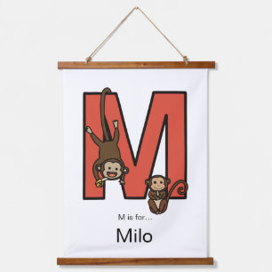 M is for.. personalised hanging tapestry