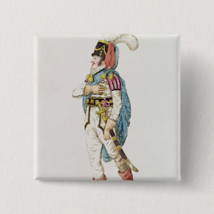 M.John Braham the character of Orlando, 1802 15 Cm Square Badge