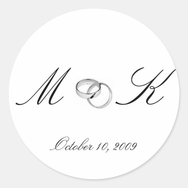 M & K, October 10, 2009 Classic Round Sticker (Front)