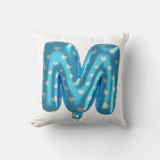 M Latter Colourful Print customise Throw Pillows