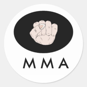 M M A Design Classic Round Sticker