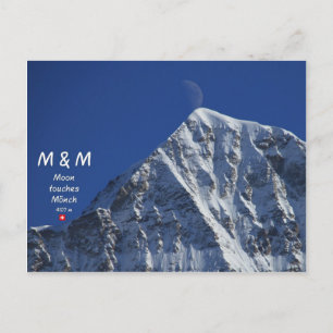 M & M - Moon touches Mönch Postcard