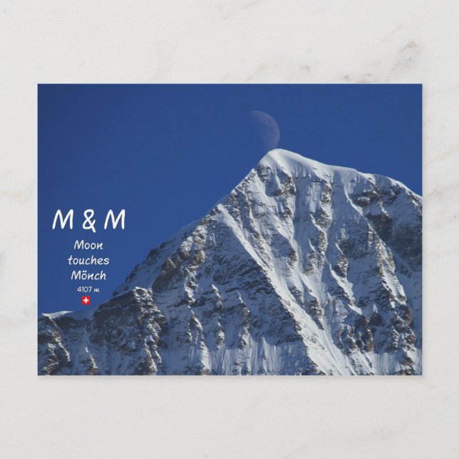 M & M - Moon touches Mönch Postcard (Front)