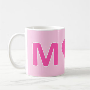 M❤M - Pink x White Outline Coffee Mug