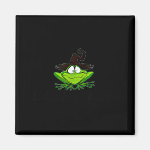 M Machusetts Whimsy Frog Witches Hat Halloween Wit Magnet