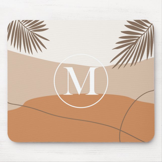 M - Mnitial Monogram Metter M Abstract Design Mouse Mat (Front)