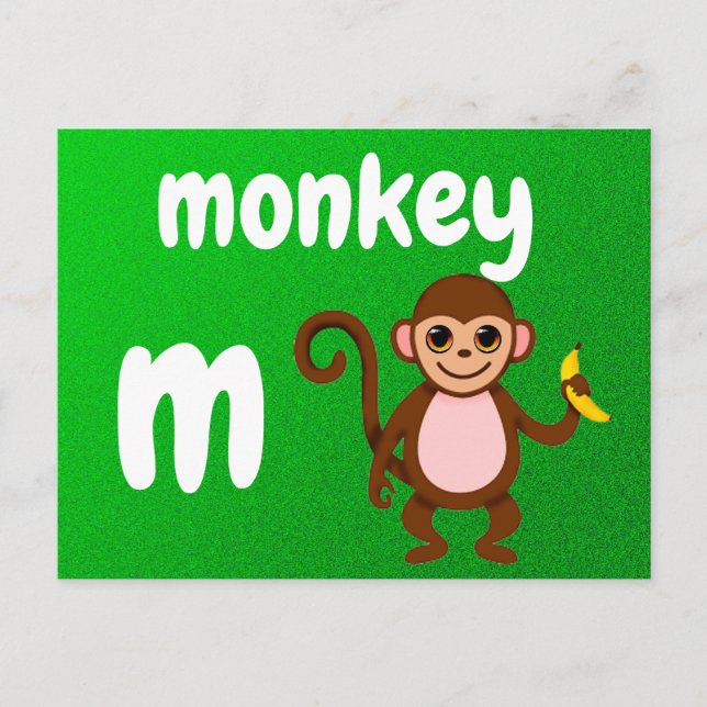 m - monkey flash card (Front)