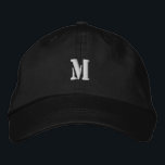 M Monogram Crafted with Meticulous Stitching-Hat Embroidered Hat<br><div class="desc">This black adjustable cap offers a stylish fusion of simplicity and personalisation, designed for those who value both comfort and individuality. The centerpiece of this hat is the embroidered "M" monogram, crafted with meticulous stitching to provide a sharp, durable look that stands out against the black fabric. Its versatile design...</div>