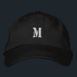 M Monogram Crafted with Meticulous Stitching-Hat Embroidered Hat<br><div class="desc">This black adjustable cap offers a stylish fusion of simplicity and personalisation, designed for those who value both comfort and individuality. The centerpiece of this hat is the embroidered "M" monogram, crafted with meticulous stitching to provide a sharp, durable look that stands out against the black fabric. Its versatile design...</div>