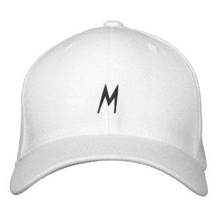M Monogram Initial Combines Classic Flexfit Wool Embroidered Hat
