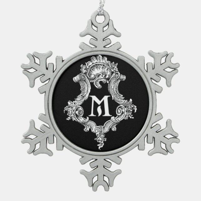 M Monogram Initial Ornament (Front)