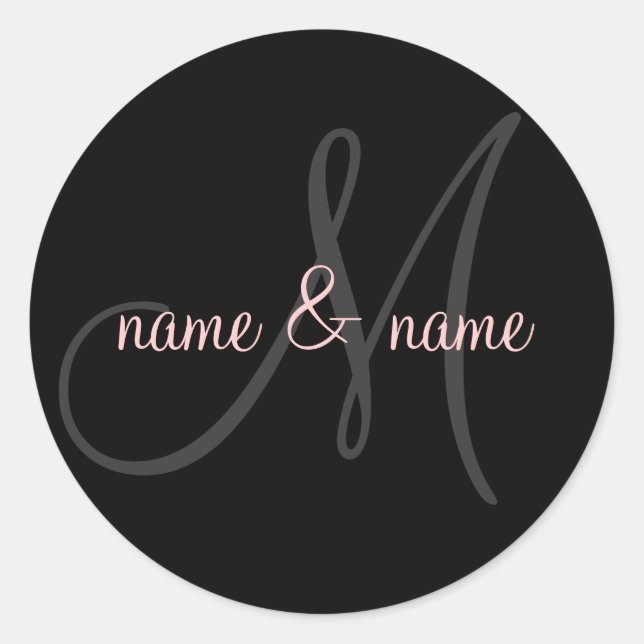 M monogram label - personalise (Front)