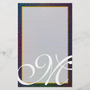 M Monogram "Metallic Black" Fine Lined Stationery