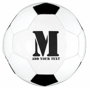 M Monogram Simple Modern Minimalist Personalised Football