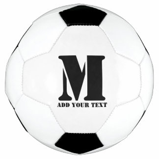 M Monogram Simple Modern Minimalist Personalised  Football