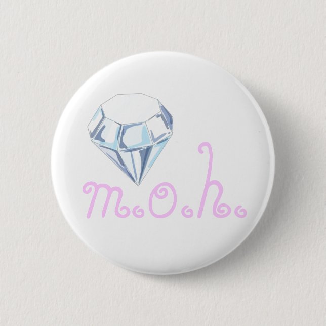 M.O.H Diamond Pink Lettering Pin (Front)