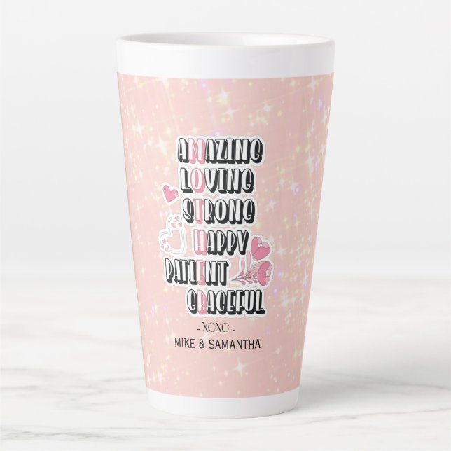 M.O.T.H.E.R. - A Tribute to Moms Latte Mug (Front)
