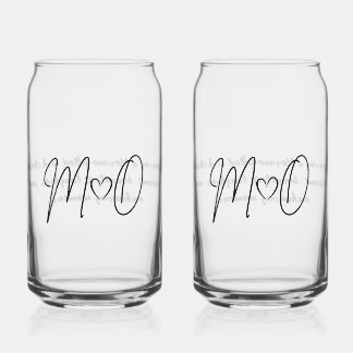 M+O wedding day Can Glass